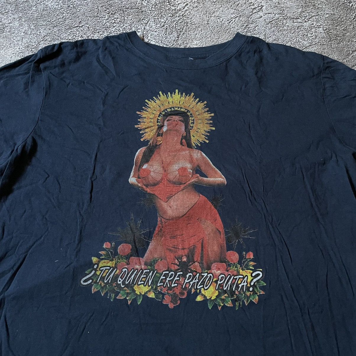 Vintage Vintage Y2K Sun Faded Graphic Tee Grunge Streetwear Black M Size US M / EU 48-50 / 2 - 2 Thumbnail