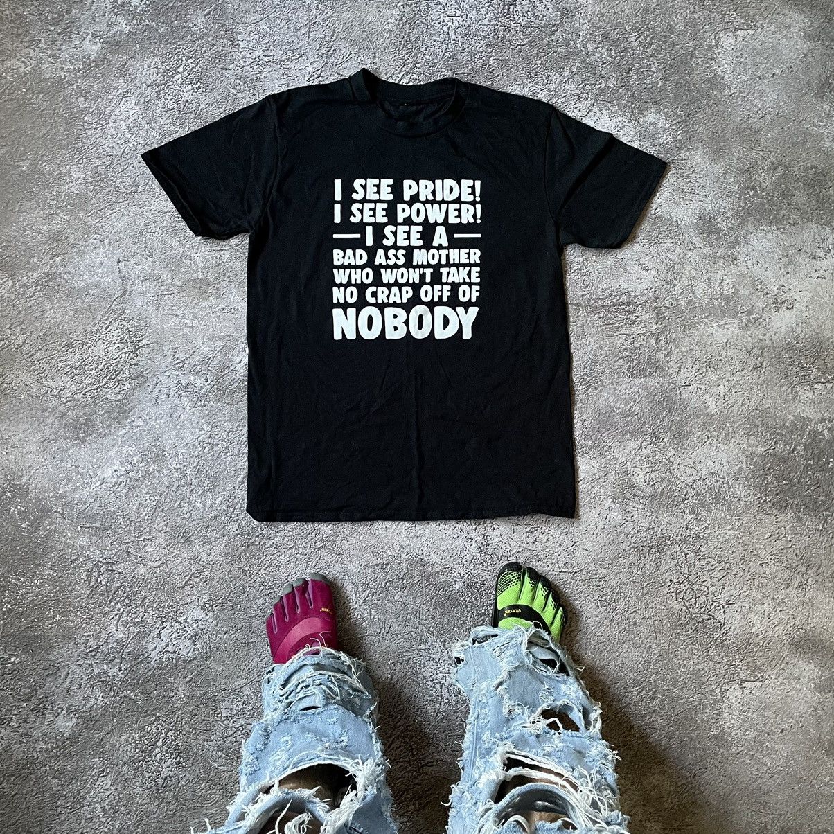 Vintage VINTAGE Y2K “ BAD ASS MOTHER CRAP “ FUNNY SLOGAN TEE Size US M / EU 48-50 / 2 - 1 Thumbnail