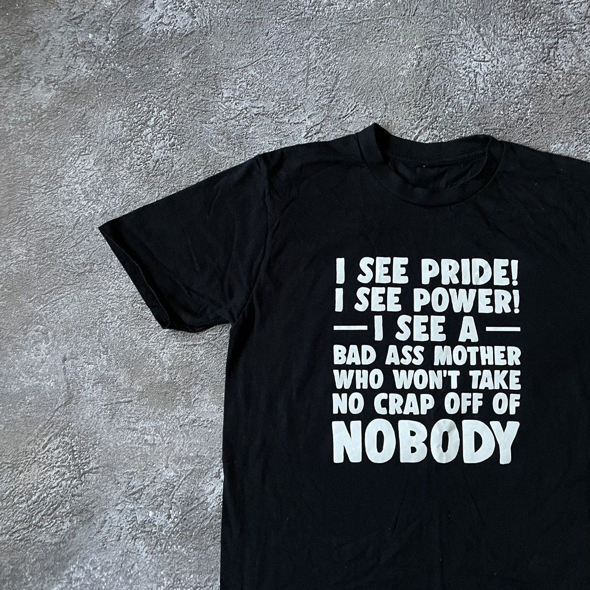 Vintage VINTAGE Y2K “ BAD ASS MOTHER CRAP “ FUNNY SLOGAN TEE Size US M / EU 48-50 / 2 - 4 Thumbnail