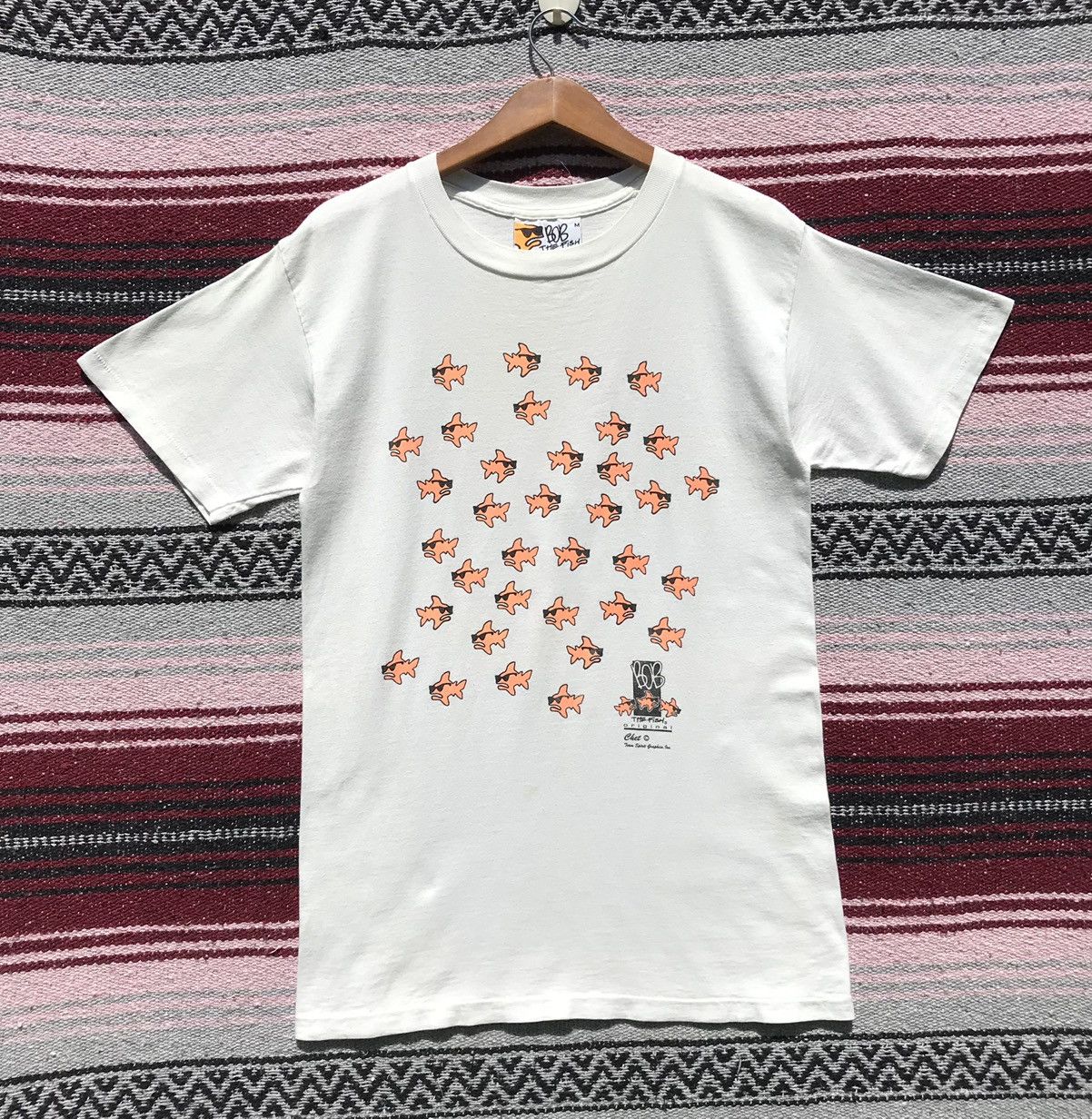 Vintage Vintage 90s Bob The Fish Shirt Size US S / EU 44-46 / 1 - 1 Thumbnail