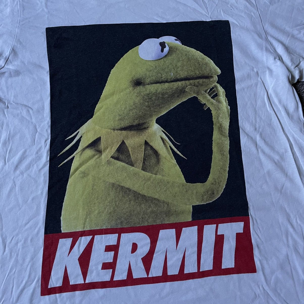 Vintage Vintage Y2K Kermit Graphic Tee Sun Faded Streetwear Baggy L Size US L / EU 52-54 / 3 - 6 Thumbnail