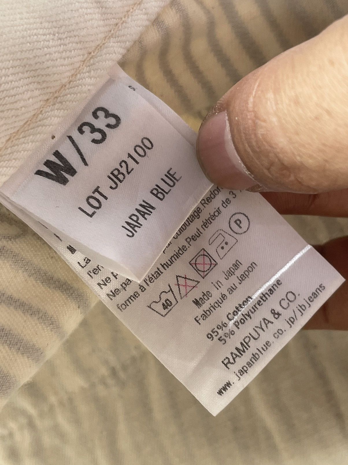 Japan Blue × Japanese Brand Japan Blue JB2100 White Denim Size US 34 / EU 50 - 13 Thumbnail