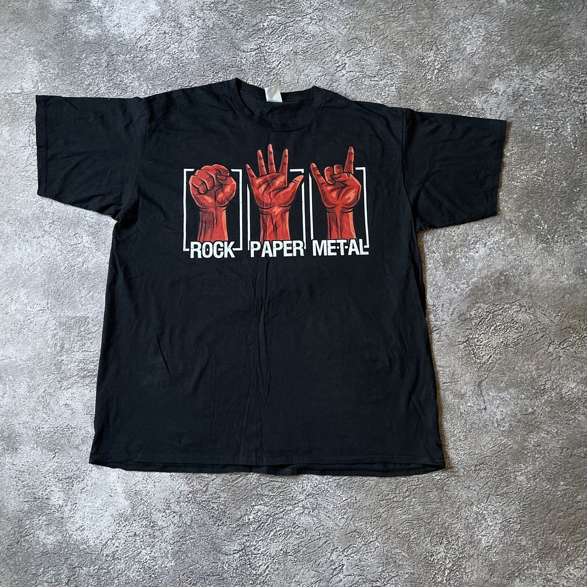Vintage VINTAGE Y2K LOGO FUNNY SLOGAN TEE ROCK PAPER XXL Size US XXL / EU 58 / 5 - 3 Thumbnail