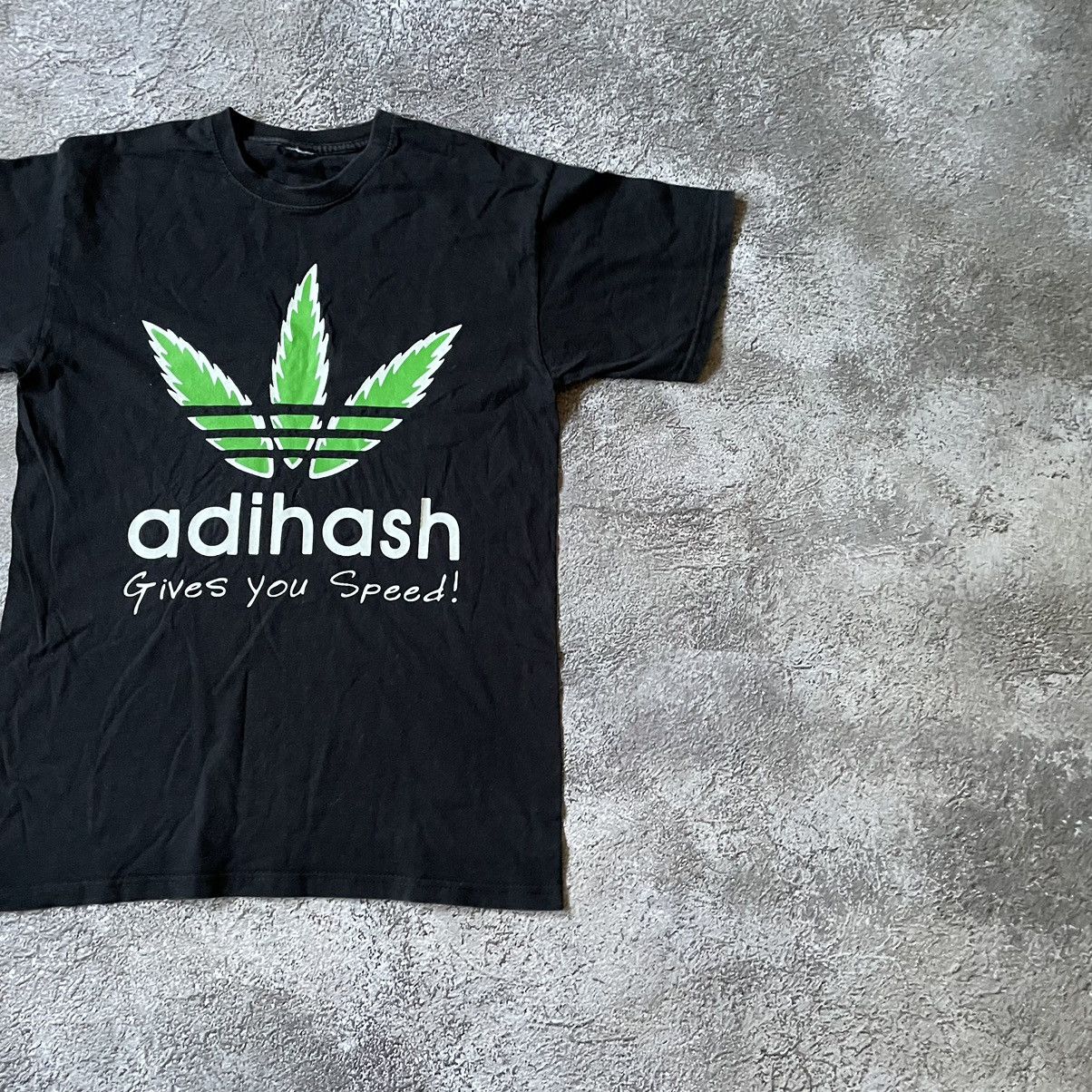 Vintage Vintage Y2K Adihash Graphic Tee Black Streetwear Small Grail Size US S / EU 44-46 / 1 - 3 Thumbnail