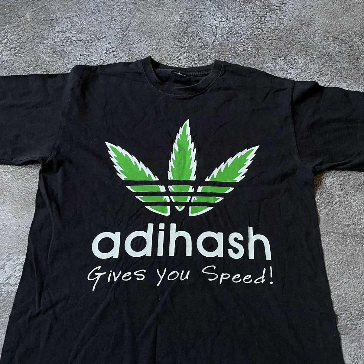 Vintage Vintage Y2K Adihash Graphic Tee Black Streetwear Small Grail Size US S / EU 44-46 / 1 - 5 Thumbnail