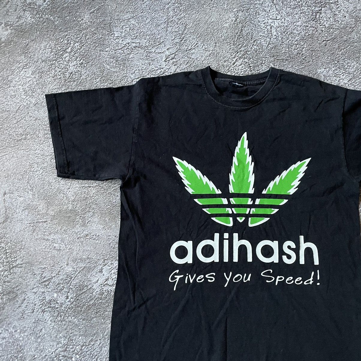 Vintage Vintage Y2K Adihash Graphic Tee Black Streetwear Small Grail Size US S / EU 44-46 / 1 - 4 Thumbnail