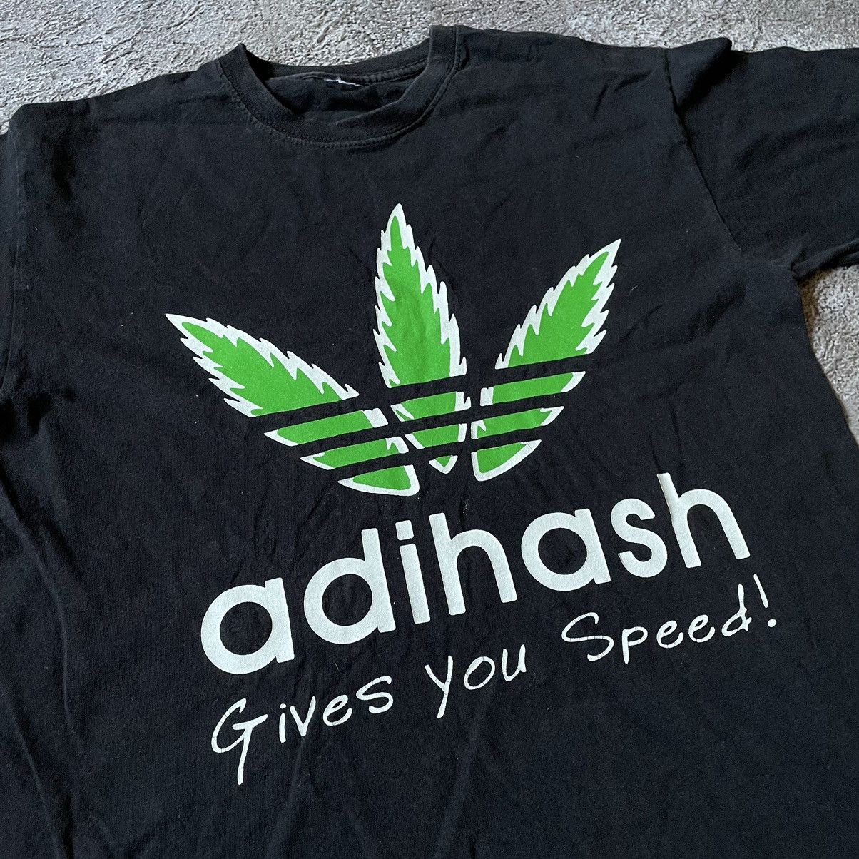 Vintage Vintage Y2K Adihash Graphic Tee Black Streetwear Small Grail Size US S / EU 44-46 / 1 - 6 Thumbnail