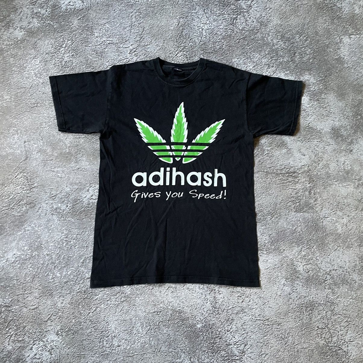 Vintage Vintage Y2K Adihash Graphic Tee Black Streetwear Small Grail Size US S / EU 44-46 / 1 - 2 Thumbnail