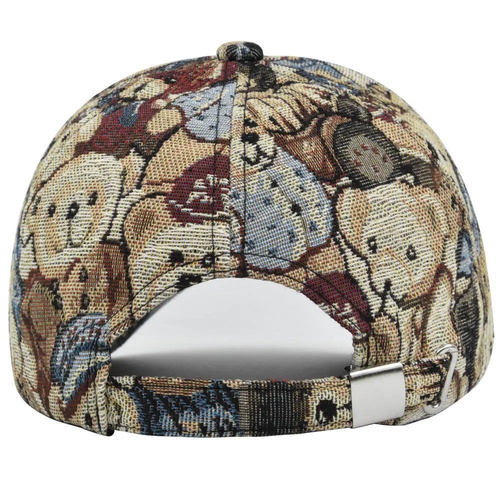 Vintage Baseball cap cute bear sun hat dog bear print hip-hop style Size ONE SIZE - 3 Thumbnail