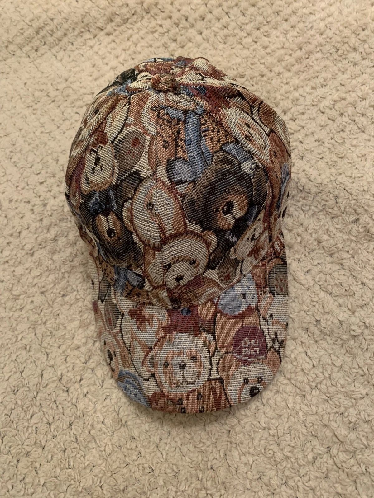 Vintage Baseball cap cute bear sun hat dog bear print hip-hop style Size ONE SIZE - 7 Thumbnail
