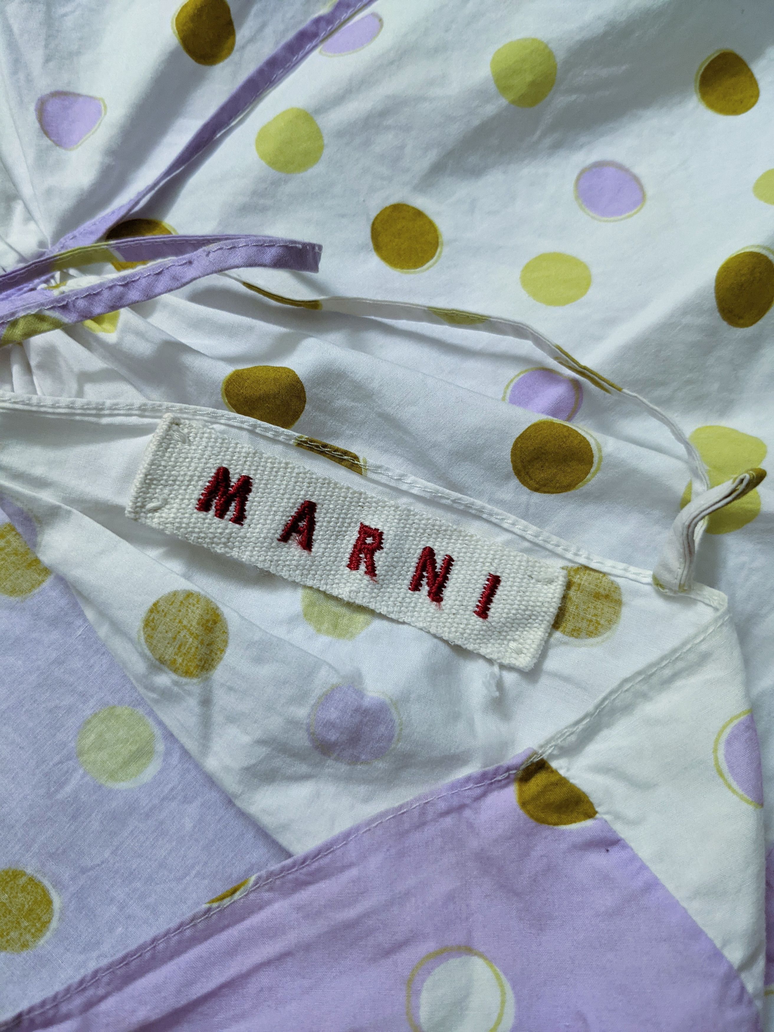 Marni Marni Asymmetrical Dot Pattern Blouse Top Size S / US 4 / IT 40 - 4 Thumbnail