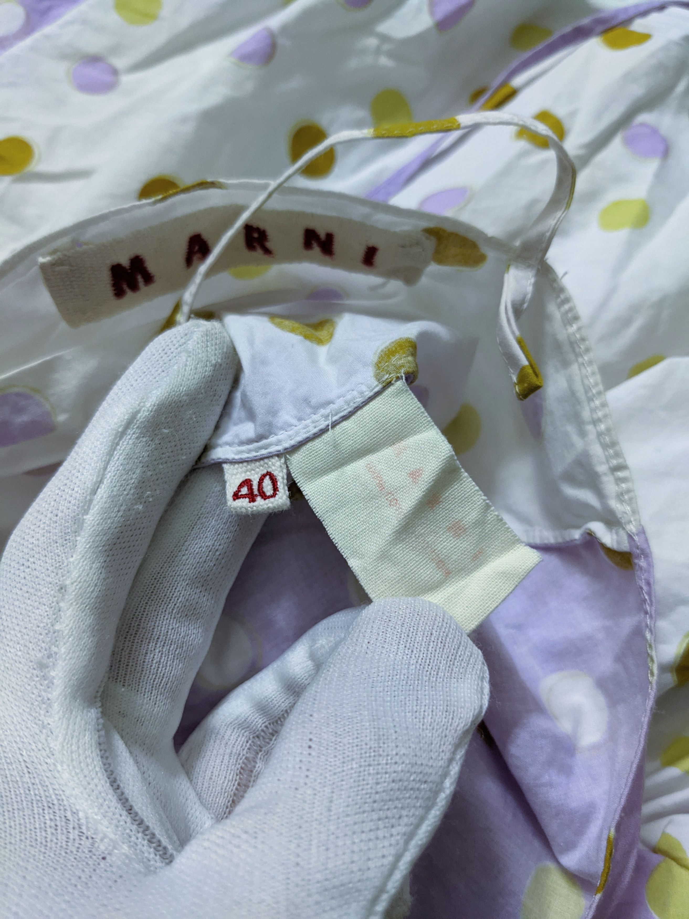 Marni Marni Asymmetrical Dot Pattern Blouse Top Size S / US 4 / IT 40 - 5 Thumbnail