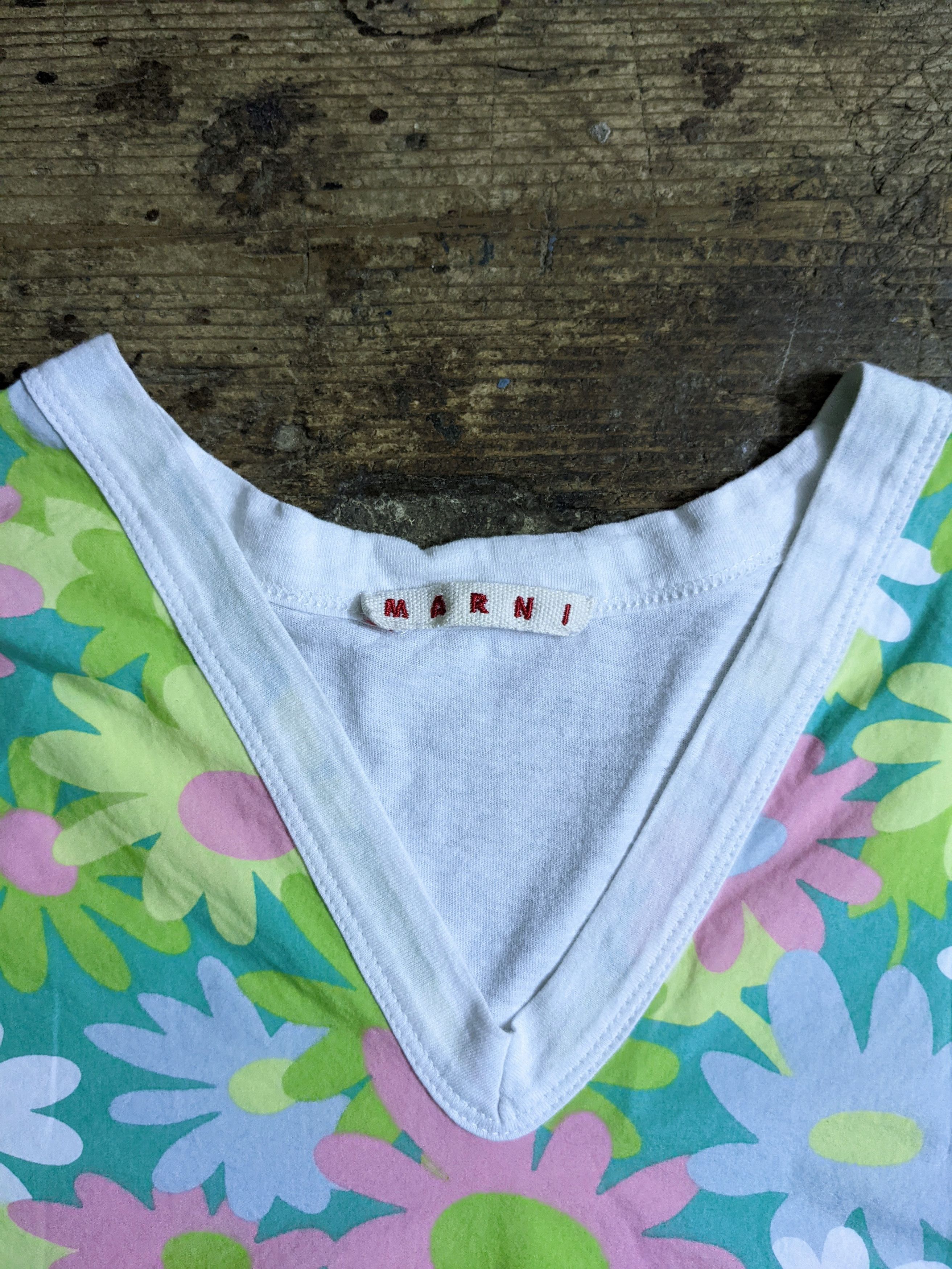 Marni Marni Floral Pattern Hybrid T Shirt Top Size S / US 4 / IT 40 - 5 Thumbnail
