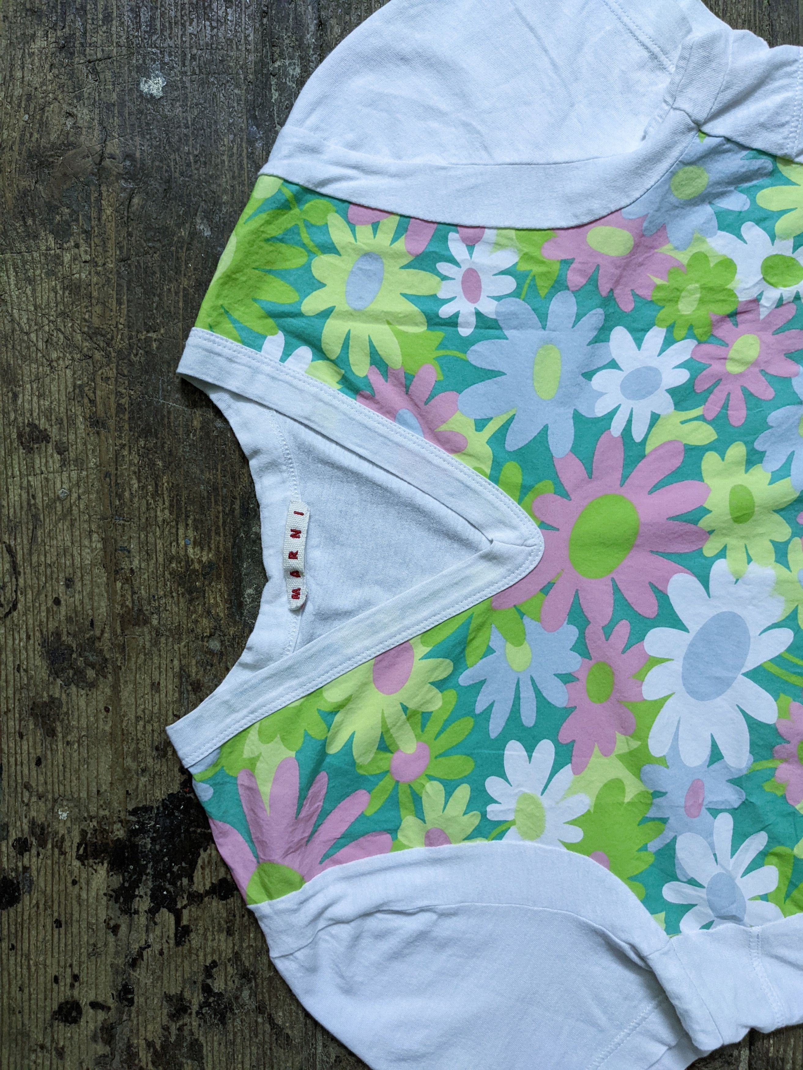 Marni Marni Floral Pattern Hybrid T Shirt Top Size S / US 4 / IT 40 - 4 Thumbnail