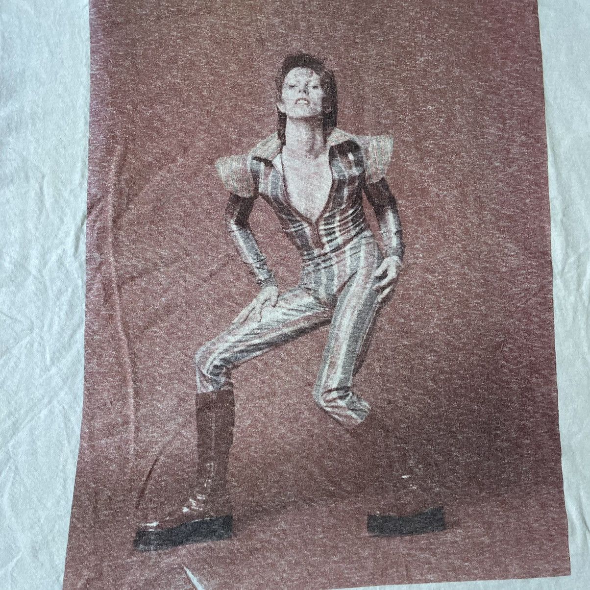 Vintage Vintage Y2K Sun Faded Graphic Tee Abstract Portrait Cream L Size US L / EU 52-54 / 3 - 6 Thumbnail