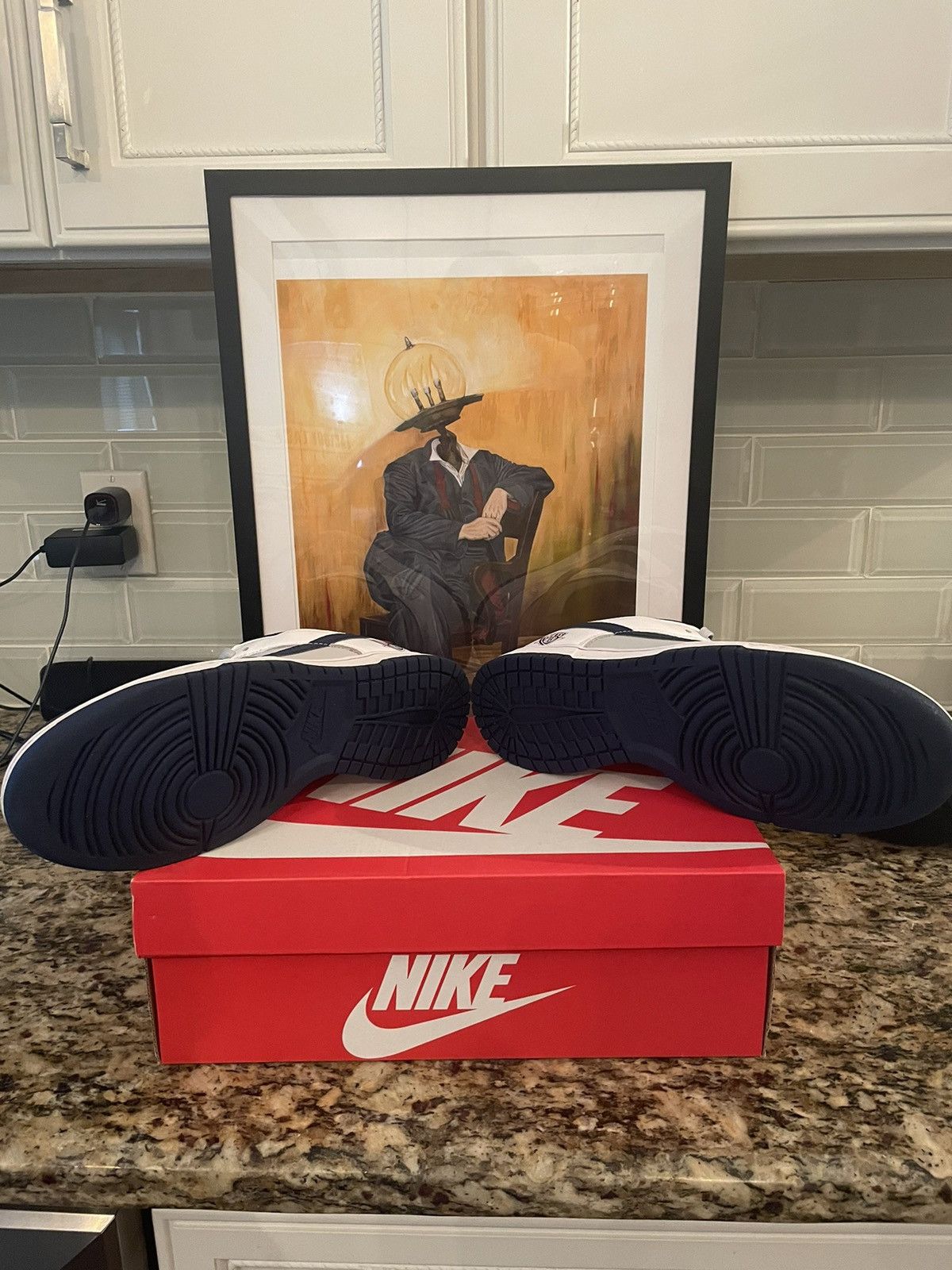 NBA × Nike Nike Dunk Low Navy/Grey Size US 10 / EU 43 - 4 Thumbnail