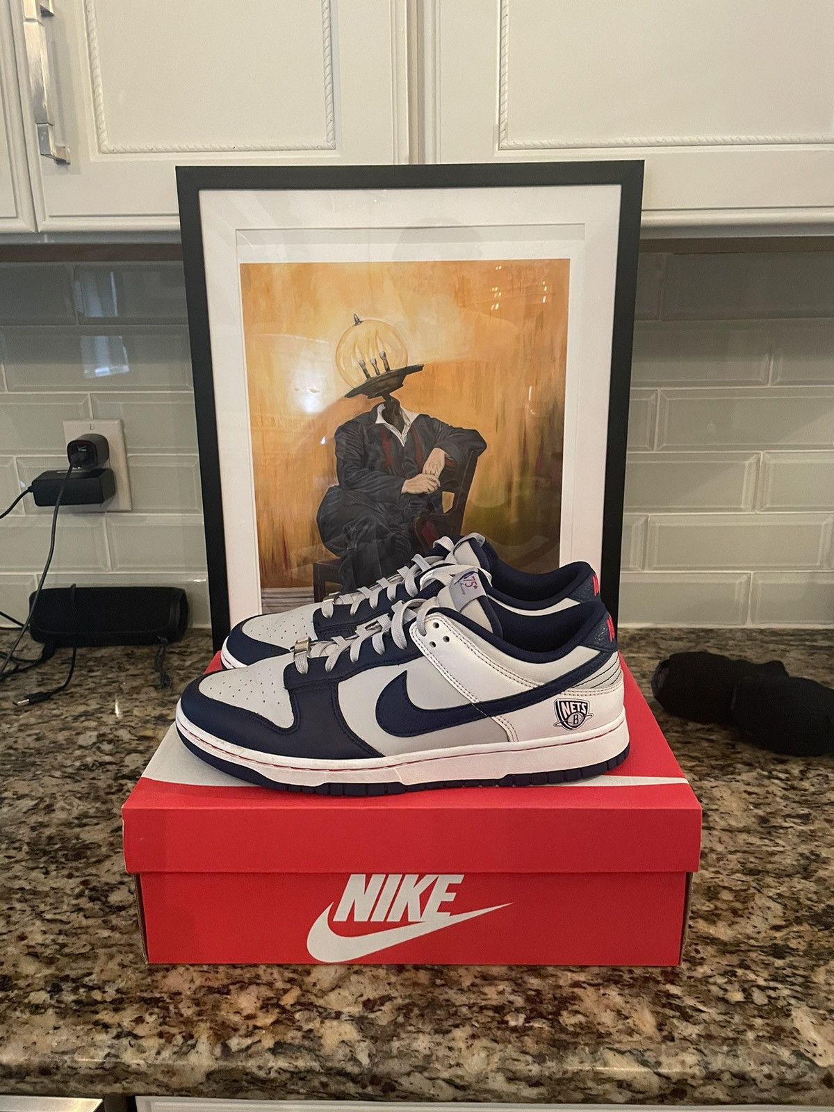 NBA × Nike Nike Dunk Low Navy/Grey Size US 10 / EU 43 - 1 Thumbnail