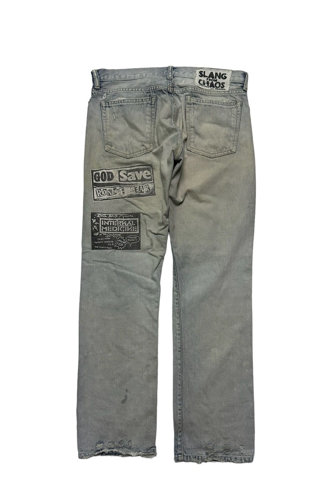 Vintage 31x29 Vintage Rna Slang from chaos distressed denim jeans Size US 31 - 1 Thumbnail