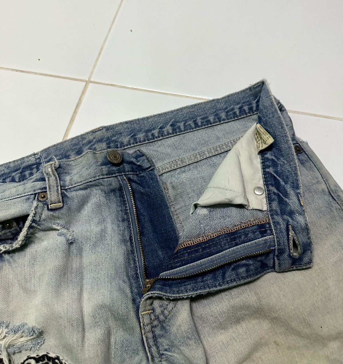 Vintage 31x29 Vintage Rna Slang from chaos distressed denim jeans Size US 31 - 5 Thumbnail