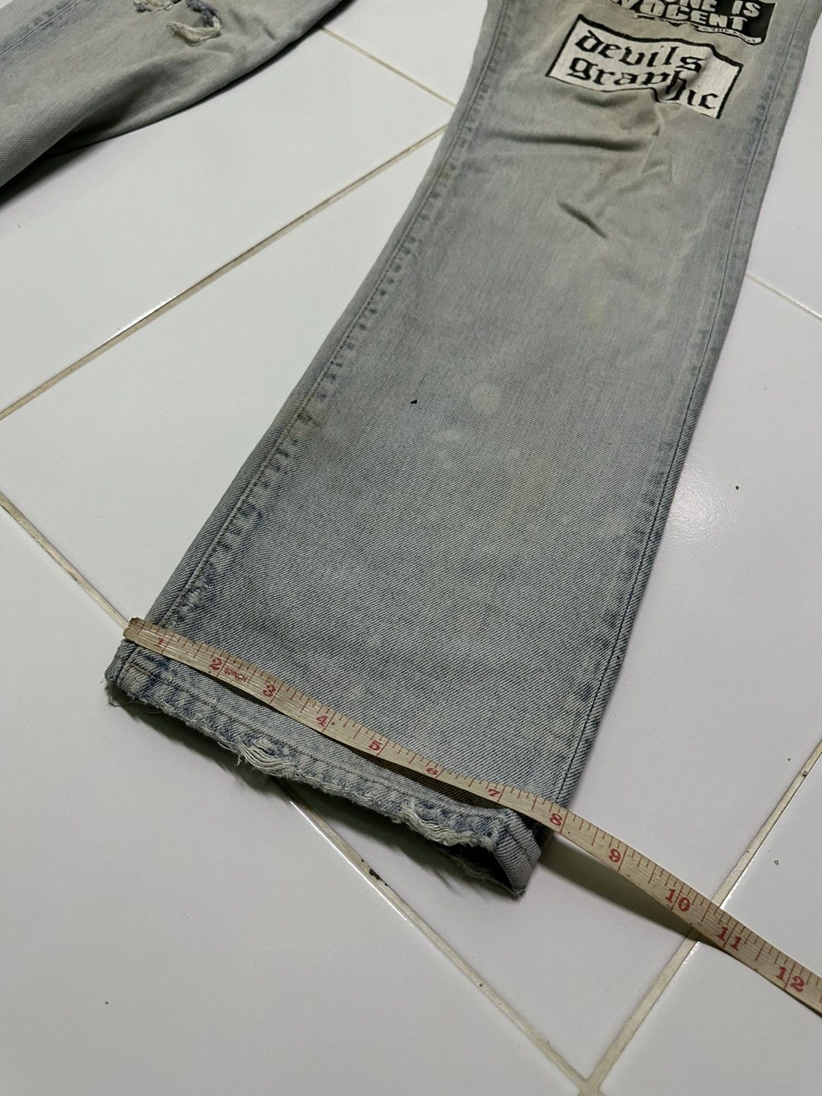 Vintage 31x29 Vintage Rna Slang from chaos distressed denim jeans Size US 31 - 12 Thumbnail