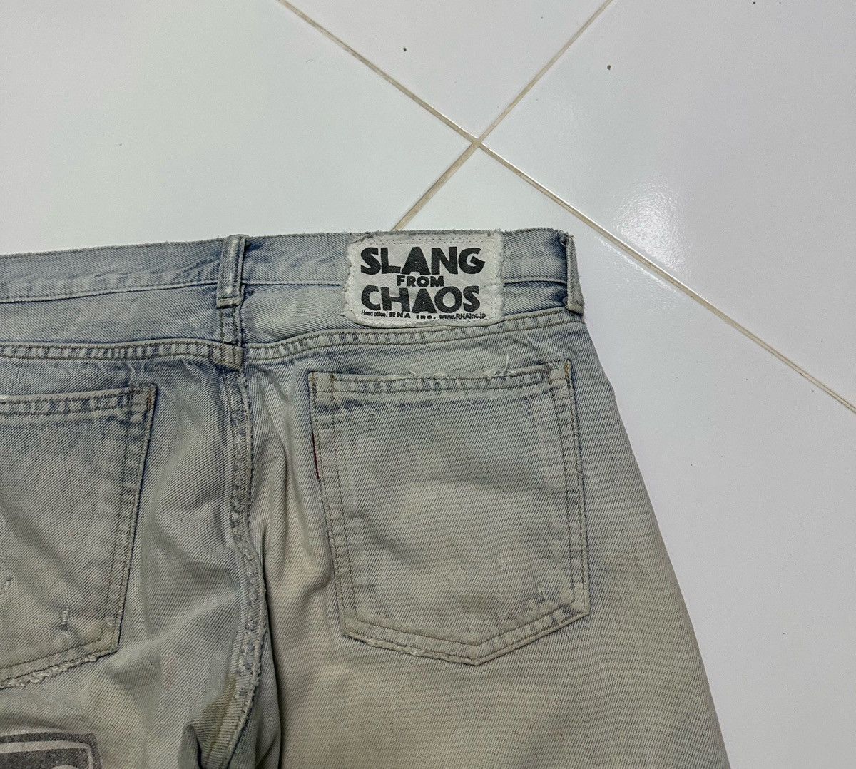 Vintage 31x29 Vintage Rna Slang from chaos distressed denim jeans Size US 31 - 8 Thumbnail