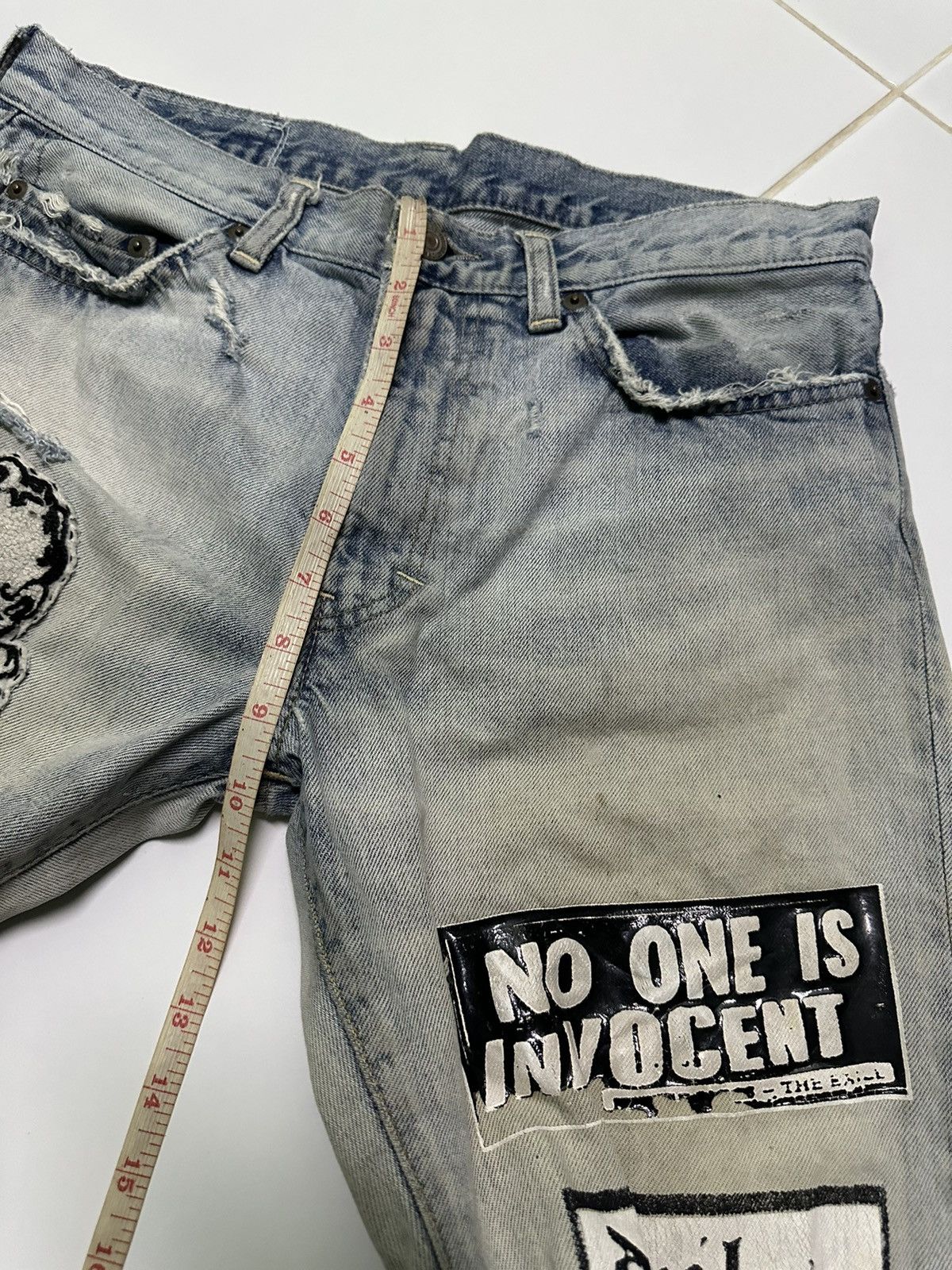 Vintage 31x29 Vintage Rna Slang from chaos distressed denim jeans Size US 31 - 15 Thumbnail