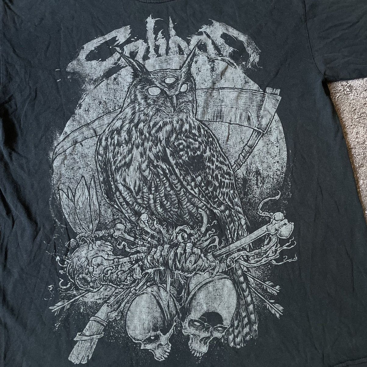 Vintage Vintage Y2K Graphic Tee Abstract Horror Dark Grunge Washed L Size US L / EU 52-54 / 3 - 6 Thumbnail