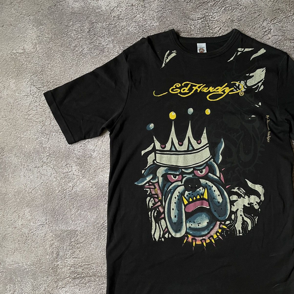 Vintage Vintage Y2K Ed Hardy Bulldog Graphic Tee Streetwear Baggy L Size US L / EU 52-54 / 3 - 4 Thumbnail