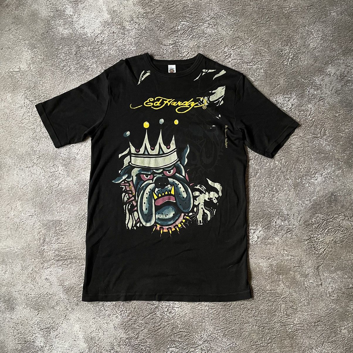 Vintage Vintage Y2K Ed Hardy Bulldog Graphic Tee Streetwear Baggy L Size US L / EU 52-54 / 3 - 1 Thumbnail