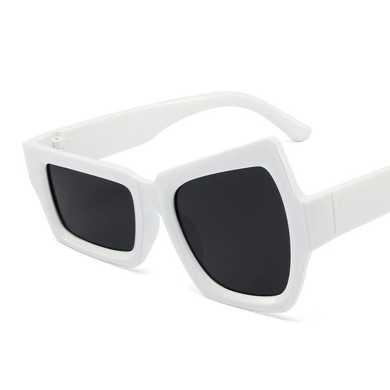 Designer × Japanese Brand Sunglasses Square Brand Mirrored Sunglasses Irregular Shape Size ONE SIZE - 2 Thumbnail