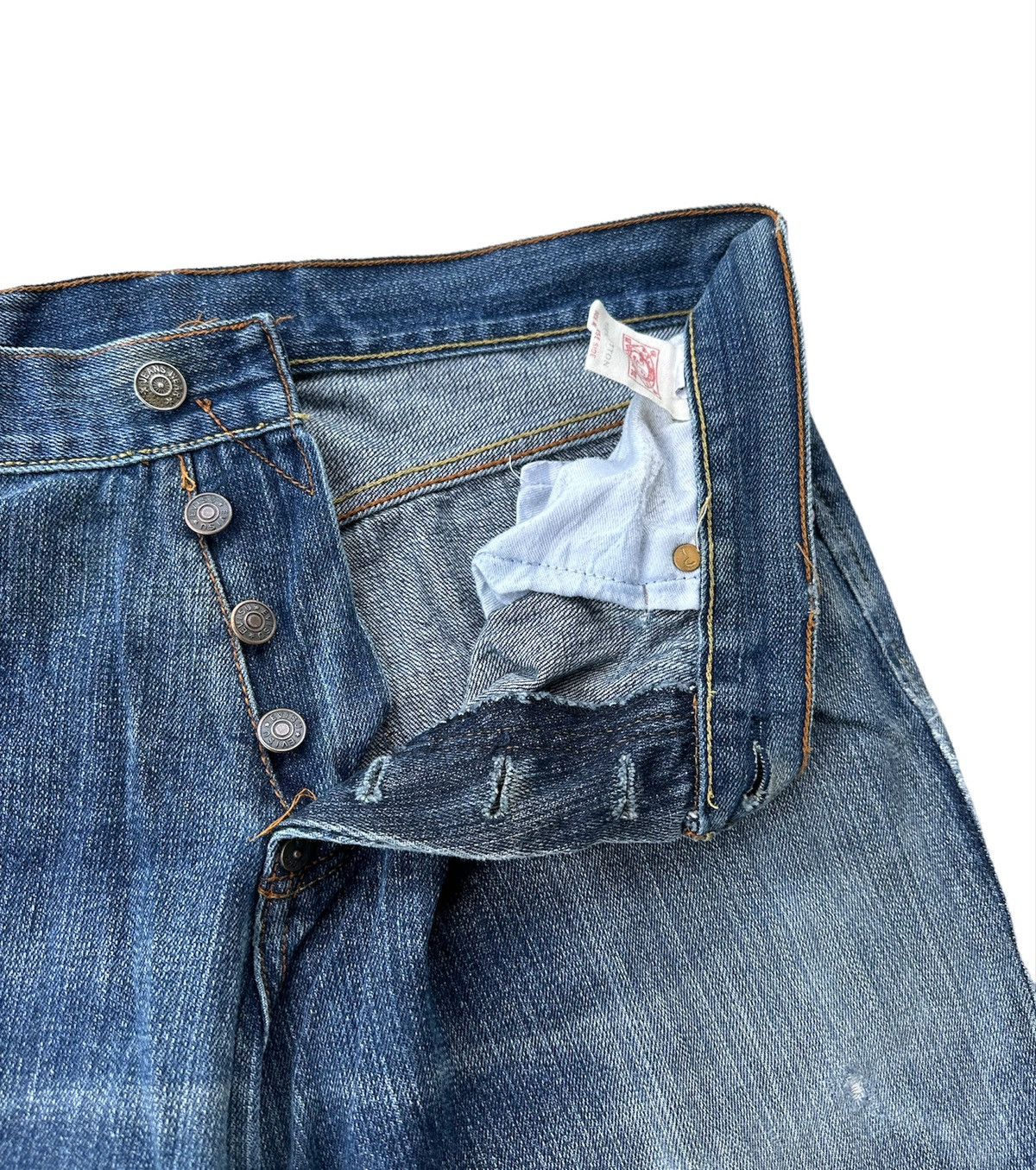 Japanese Brand 34x25 Evisu blue denim jeans Size US 34 / EU 50 - 5 Thumbnail