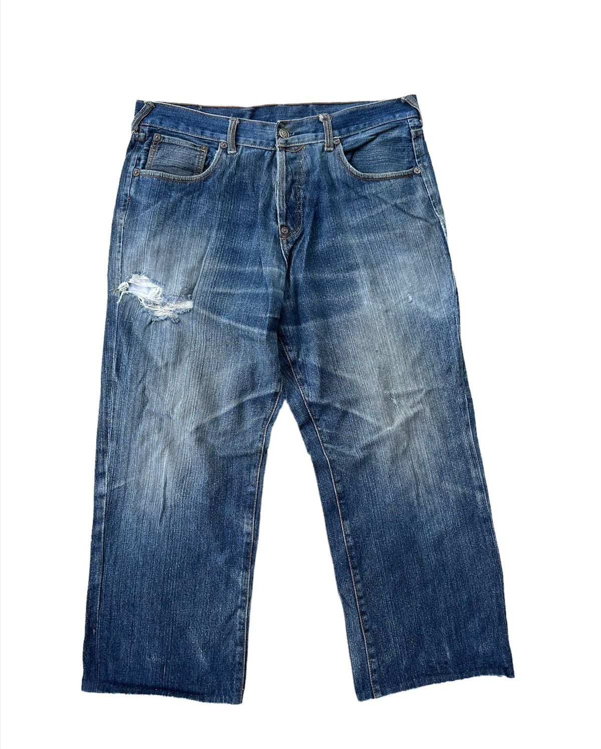 Japanese Brand 34x25 Evisu blue denim jeans Size US 34 / EU 50 - 3 Thumbnail