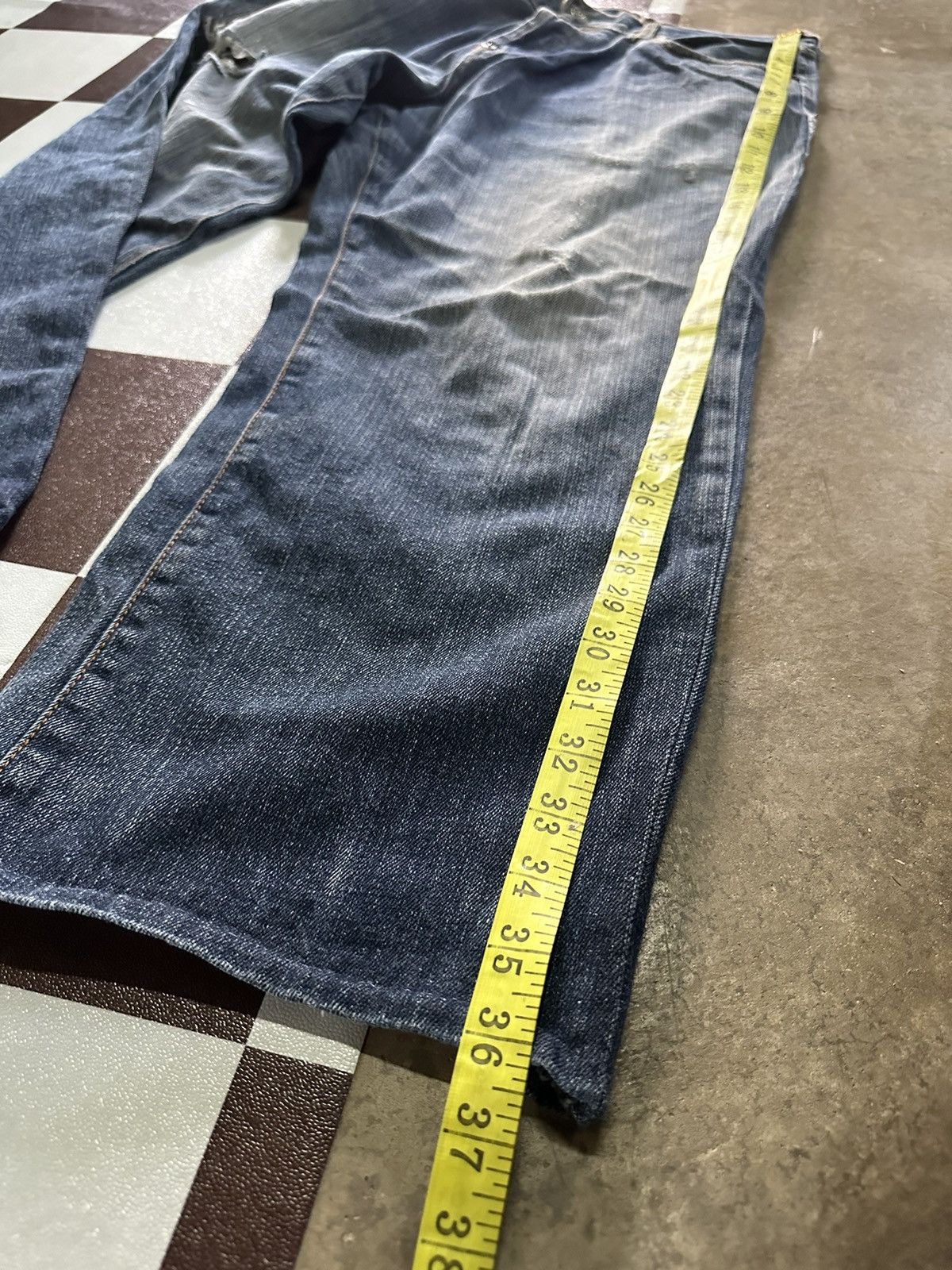 Japanese Brand 34x25 Evisu blue denim jeans Size US 34 / EU 50 - 8 Thumbnail