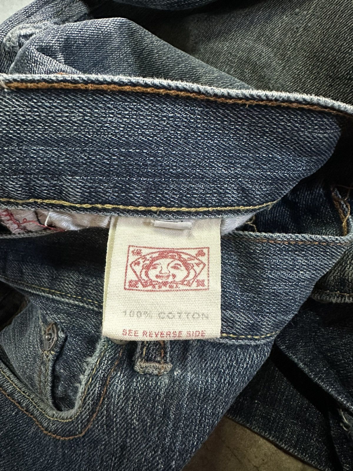 Japanese Brand 34x25 Evisu blue denim jeans Size US 34 / EU 50 - 6 Thumbnail