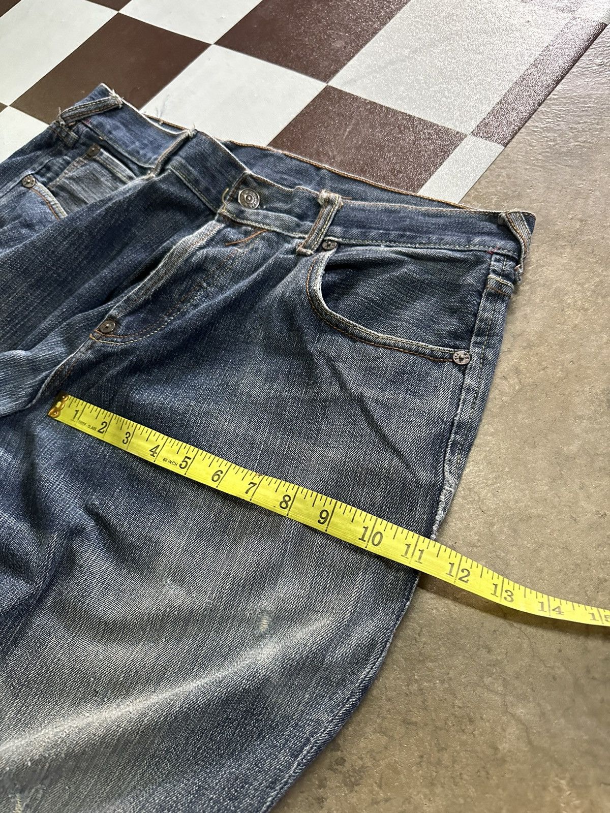 Japanese Brand 34x25 Evisu blue denim jeans Size US 34 / EU 50 - 12 Thumbnail