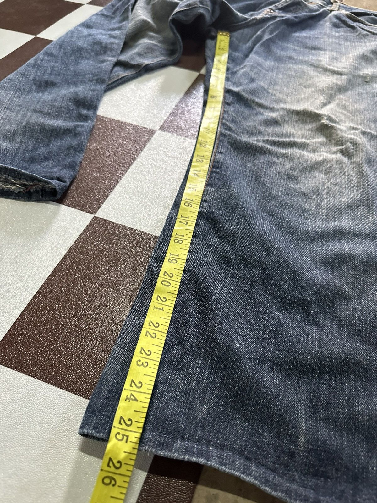 Japanese Brand 34x25 Evisu blue denim jeans Size US 34 / EU 50 - 9 Thumbnail