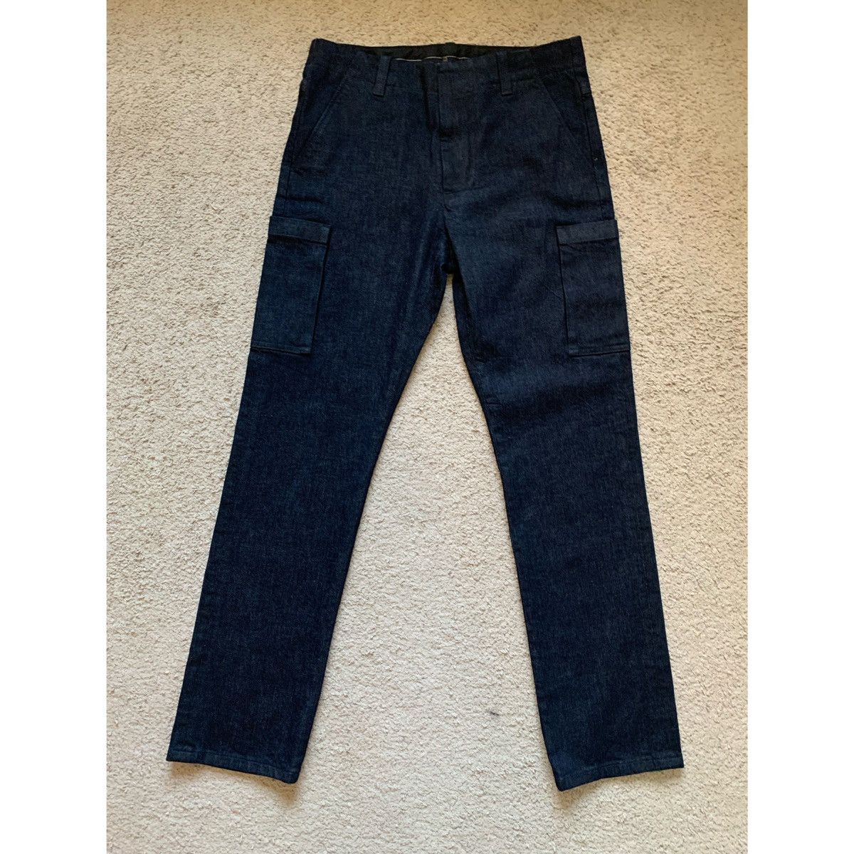 image of Helmut Lang Sample Side Pockets Jeans in Navy Denim, Men's (Size 32)