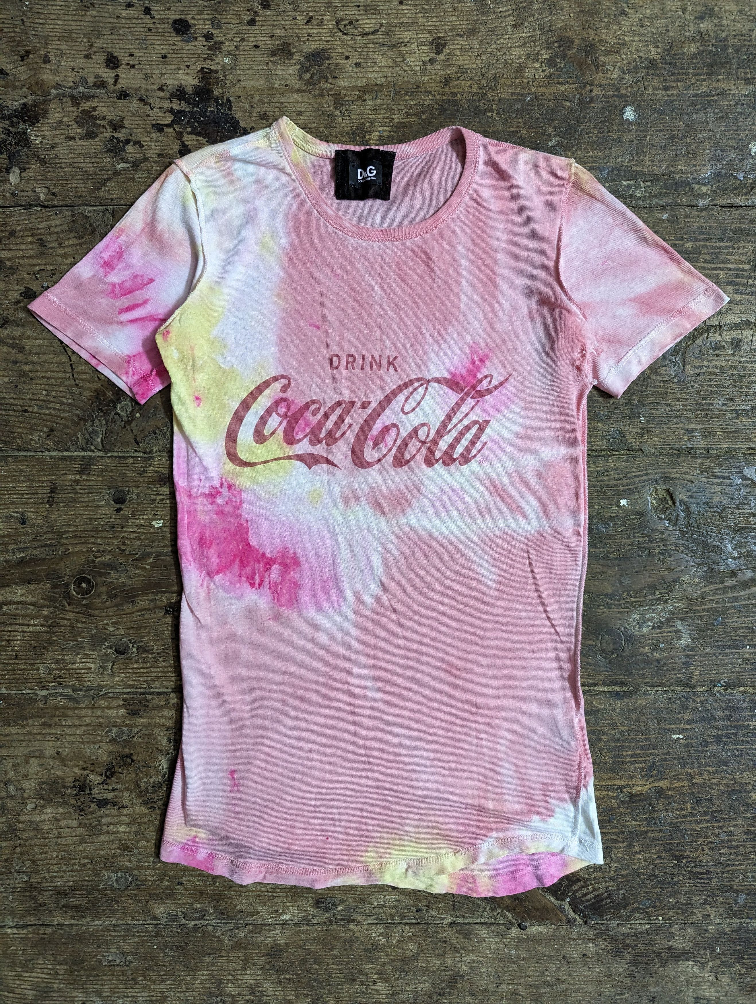 Dolce & Gabbana Fall 2011 Dolce & Gabbana "Drink Coca-Cola" Tye-Dye T Shirt Size US S / EU 44-46 / 1 - 1 Thumbnail