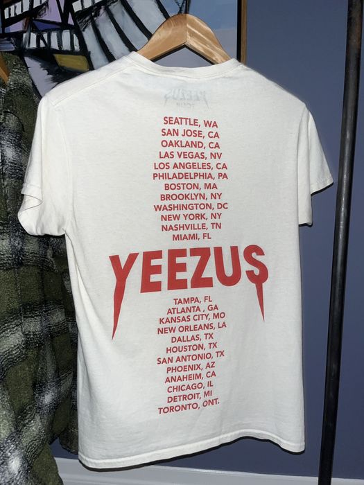 Yeezus tour merch authentic Kanye West T-Shirt  Yeezus tour merch, Yeezy  shirt tees, Tour merch