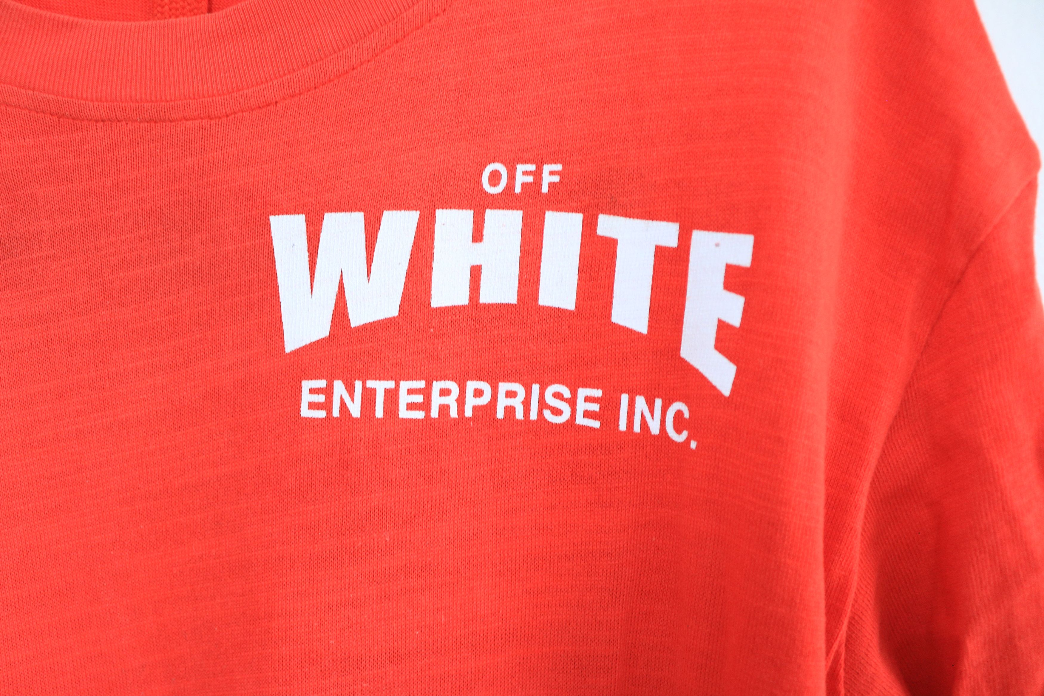 Off-White Off-White Virgil Abloh Enterprise, Inc. Construction Tee Red Size US L / EU 52-54 / 3 - 3 Thumbnail