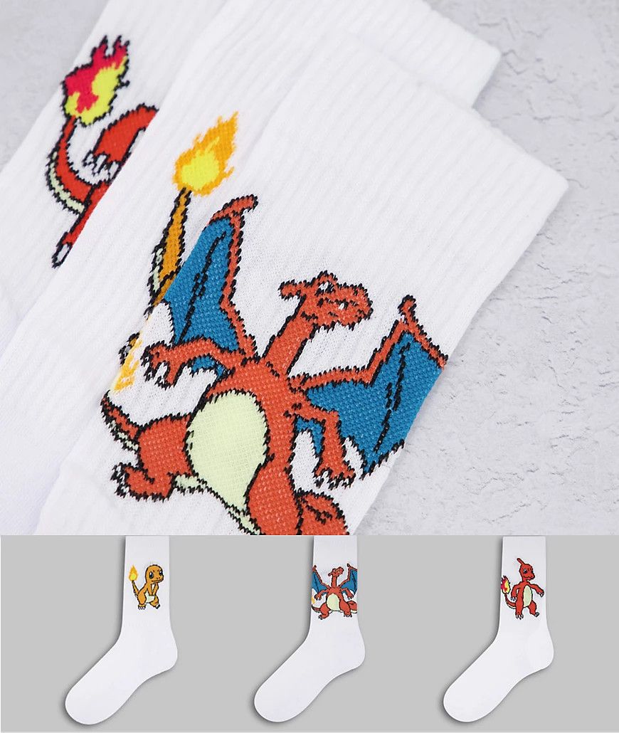 Pokemon Pokemon crew socks 3 pair charmander charizard Size ONE SIZE - 1 Preview