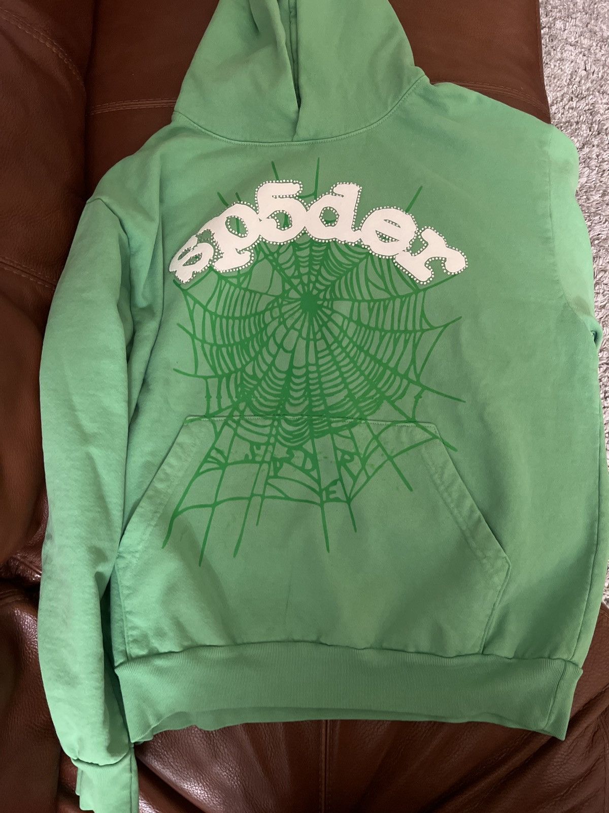 Spider Worldwide Sp5der neon green hoodie 8 days of sp5der drop | Grailed