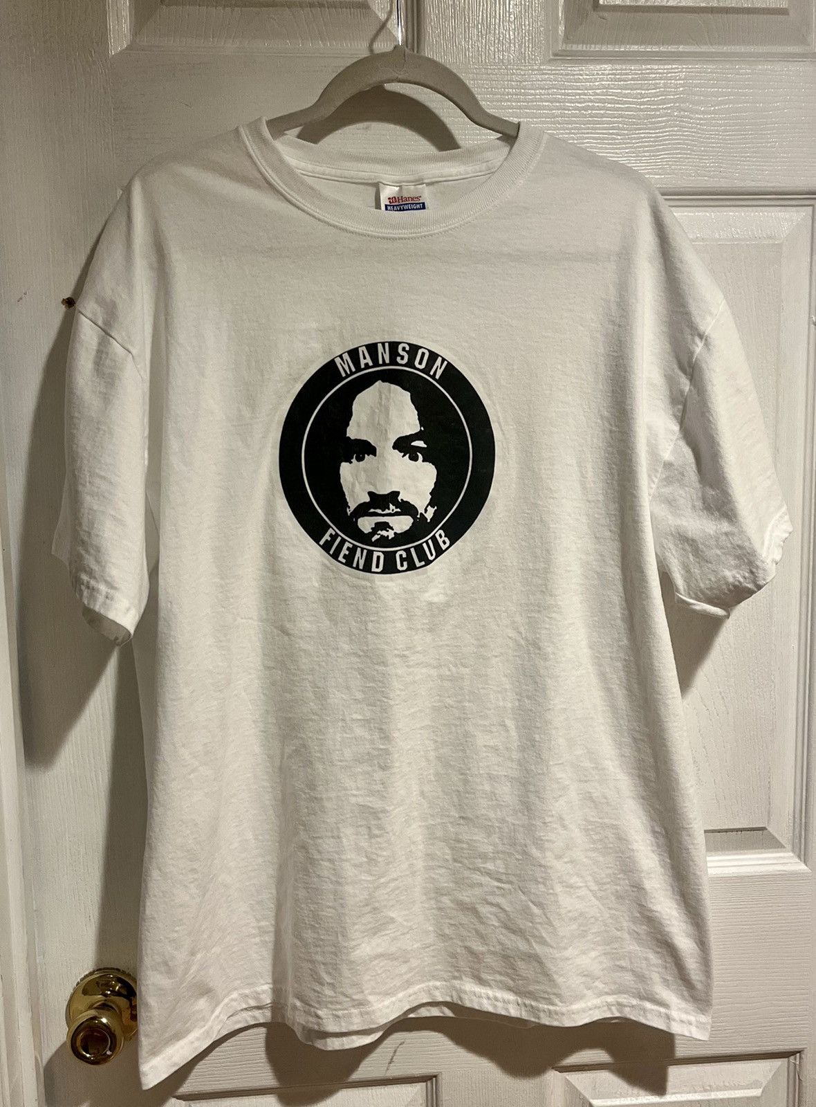 Image of Vintage Charles Manson “Manson Fiend Club” Tee in White, Men's (Size XL)