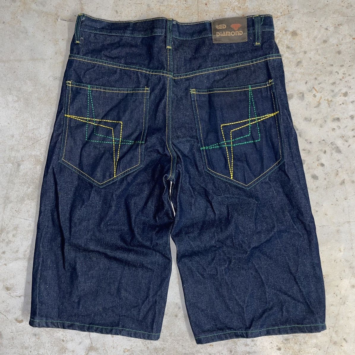 Southpole Crazy Y2K Southpole Style Baggy Jorts Opium Dark Jean Shorts ...