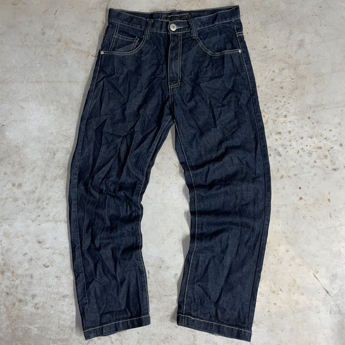 Japanese Brand × Southpole Crazy Y2K Southpole Baggy Jeans Dark Blue Denim Opium Grunge Size US 34 / EU 50 - 4 Thumbnail