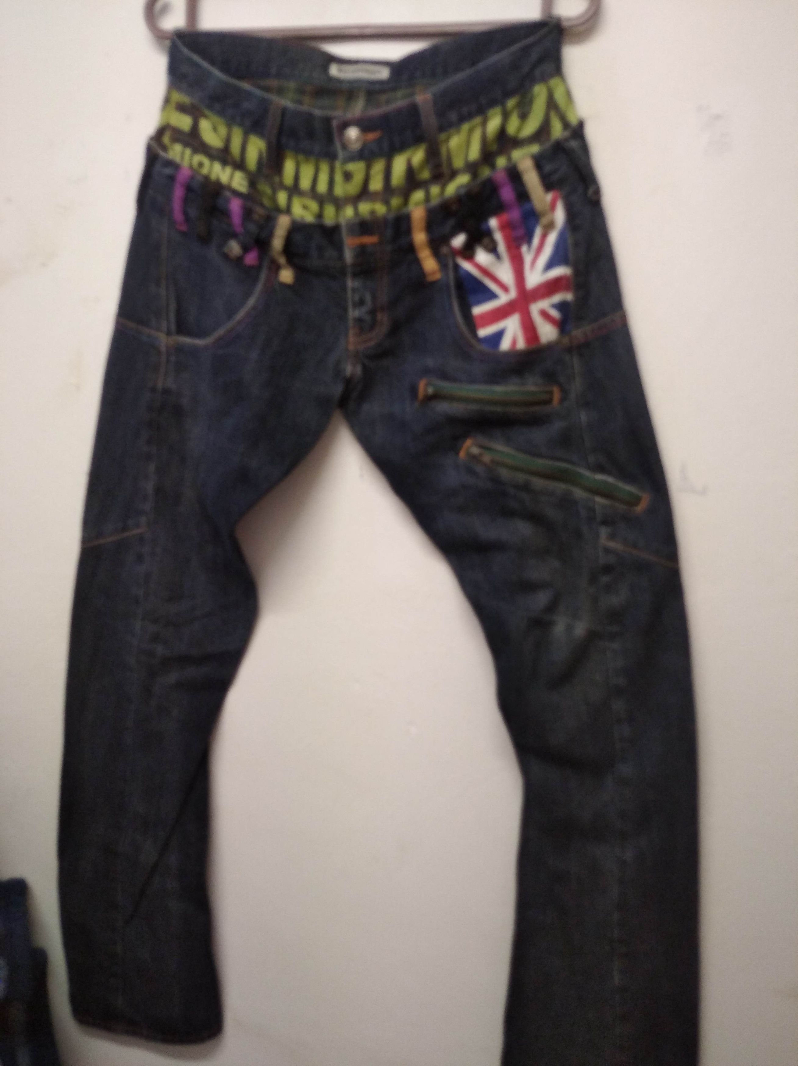 Japanese Brand × Seditionaries Sirmione double waist multipocket punk denim jeans Size US 30 / EU 46 - 2 Thumbnail