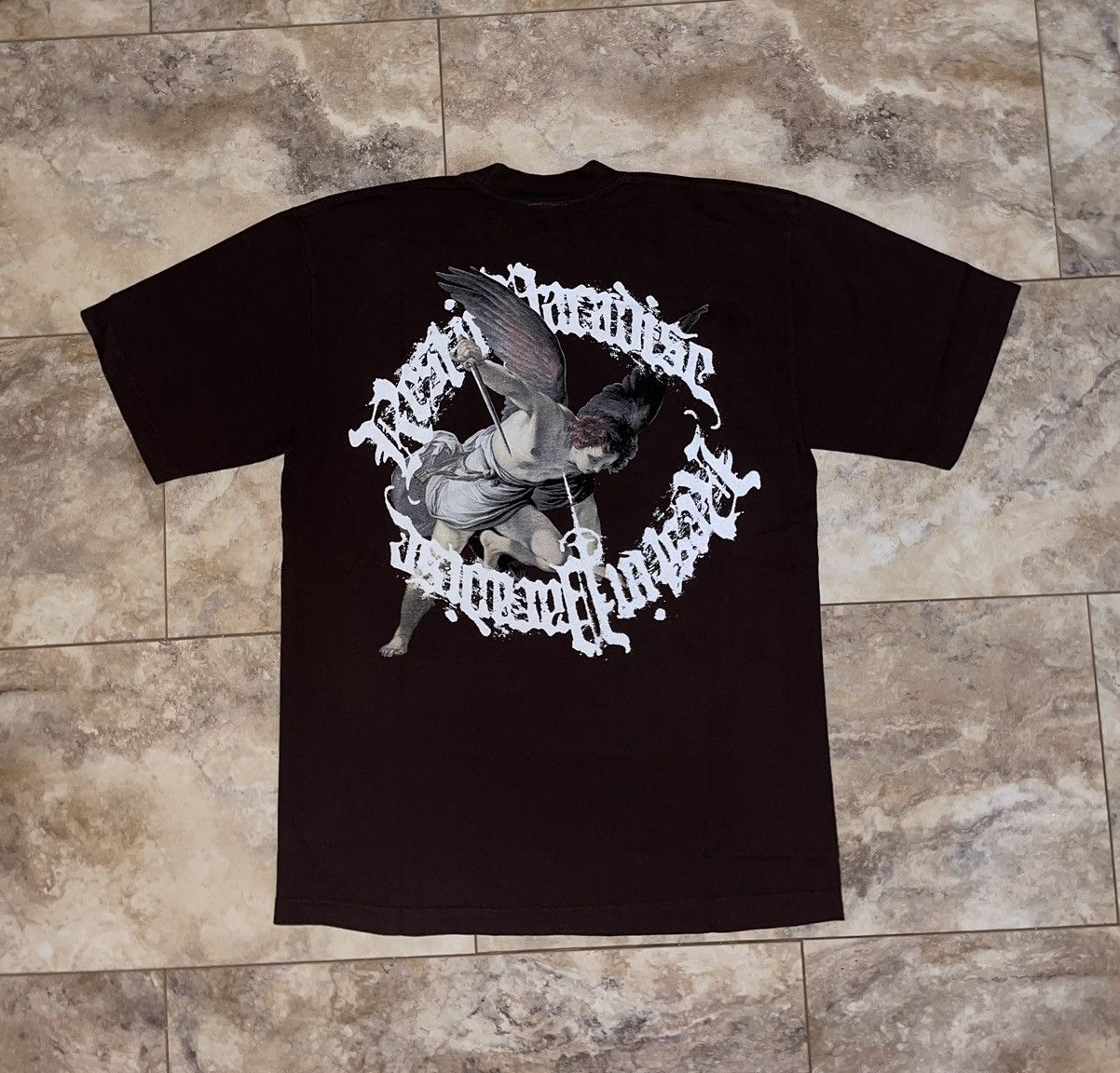 Revenge REVENGE ST. MICHAEL TEE CHOCOLATE BROWN SIZE MEDIUM M