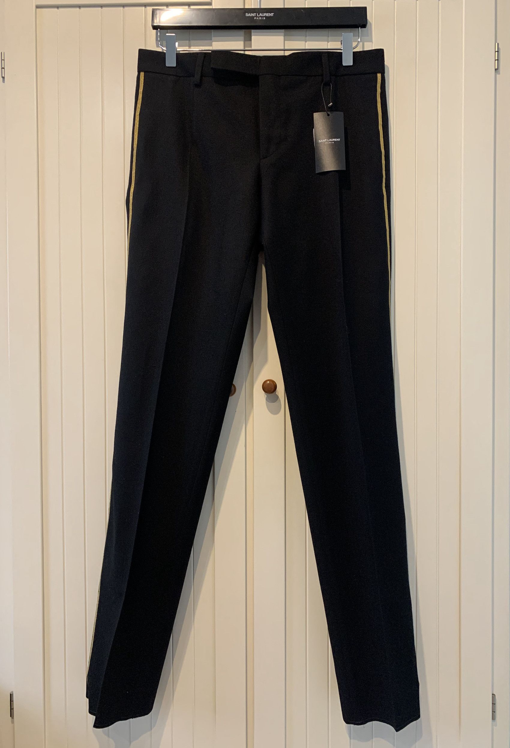 Saint Laurent Paris FINAL DROP / FW'17 Pants Gold Stripe Size US 32 / EU 48 - 3 Thumbnail