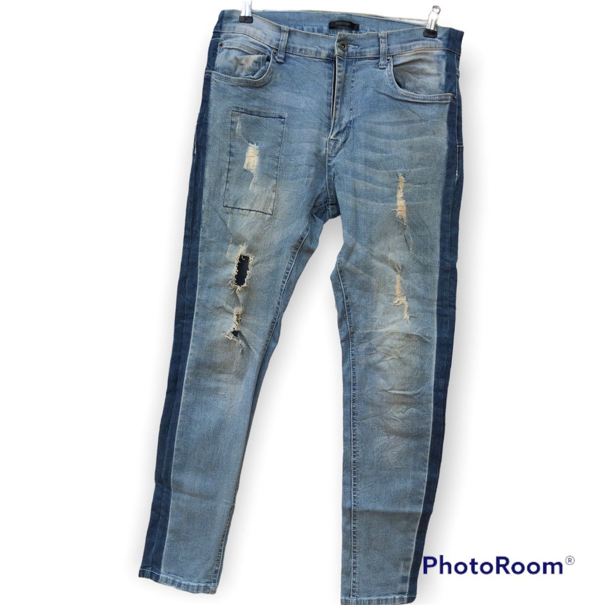 Japanese Brand Ladies Jeans Bike Star Destress Size 32" / US 10 / IT 46 - 1 Thumbnail