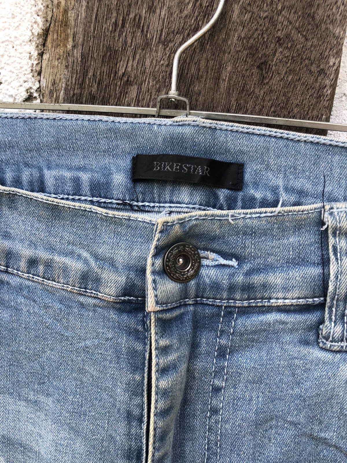Japanese Brand Ladies Jeans Bike Star Destress Size 32" / US 10 / IT 46 - 4 Thumbnail